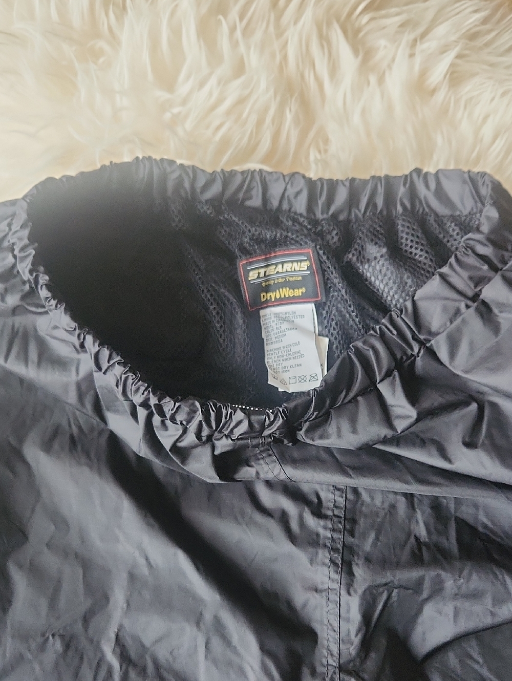 Men's Stearns "DryWear" Black Waterproof Pants Medium